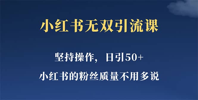 小红书无双课一天引50+女粉，不用做视频发视频，小白也很容易上手拿到结果-优创网
