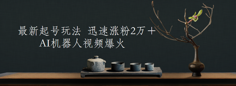 最新起号玩法，AI机器人视频爆火，迅速涨粉2万＋-优创网