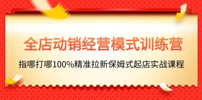 全店动销-经营模式训练营，指哪打哪100%精准拉新保姆式起店实战课程-优创网