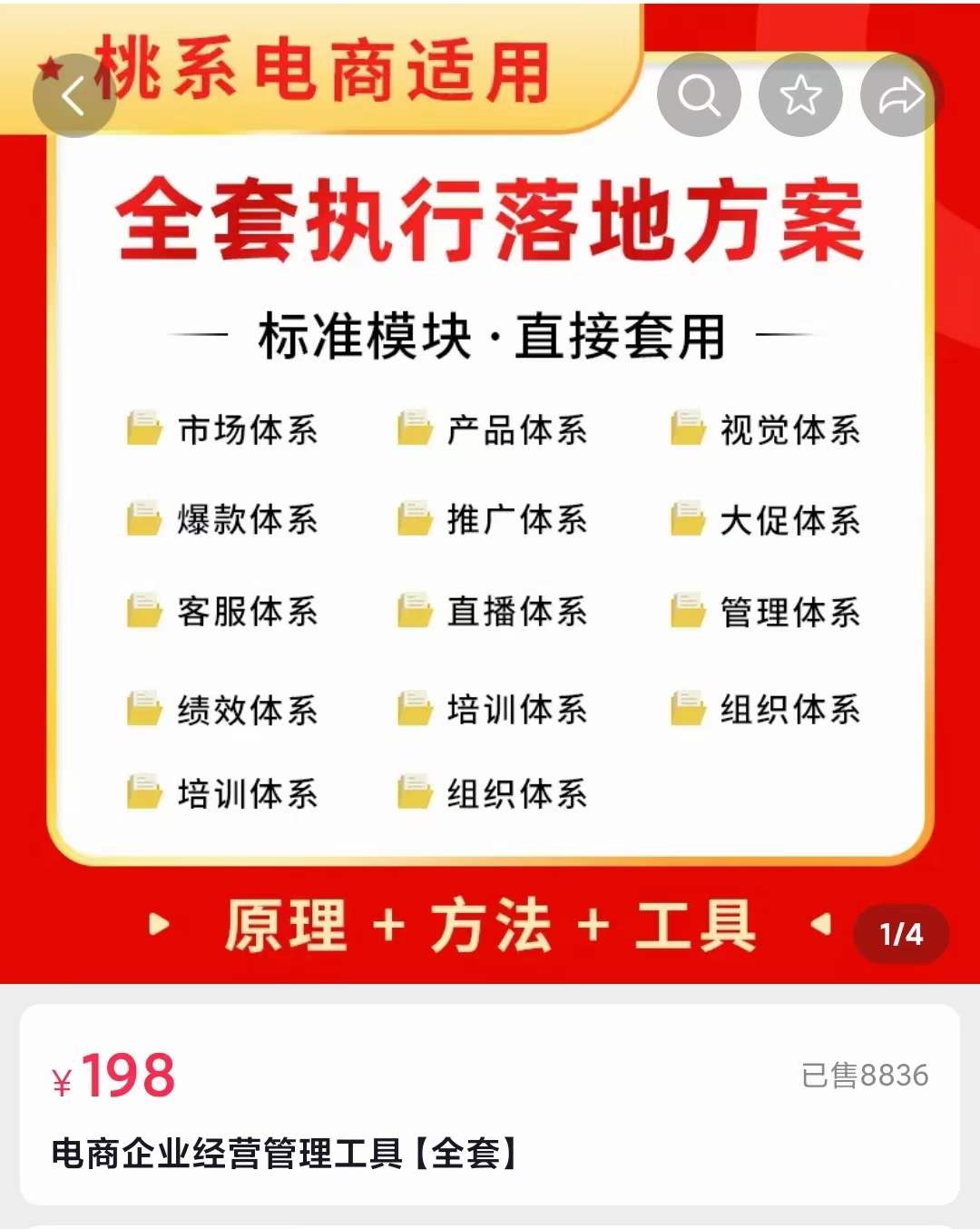 外面卖198·电商企业经营管理工具：全套执行落地方案 标准模块·直接套用-优创网