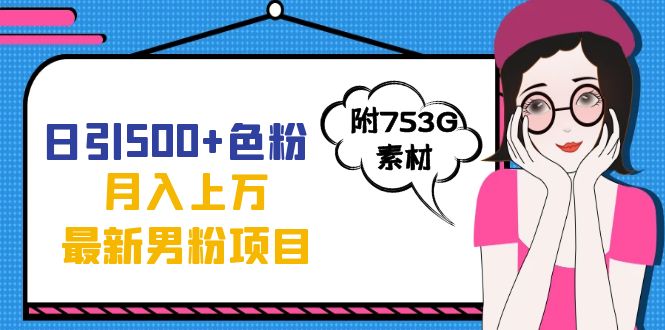 日引500+色粉轻松月入上万九月份最新男粉项目（附753G素材）-优创网
