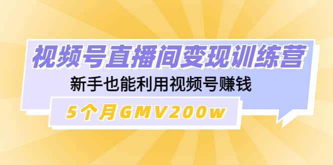 视频号直播间变现训练营-优创网