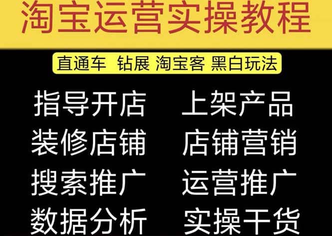 2023淘宝开店教程0基础到高级全套视频网店电商运营培训教学课程（2月更新）-优创网