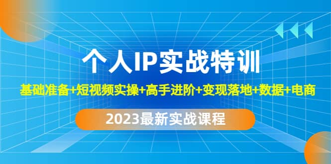 2023个人IP实战特训：基础准备+短视频实操+高手进阶+变现落地+数据+电商-优创网