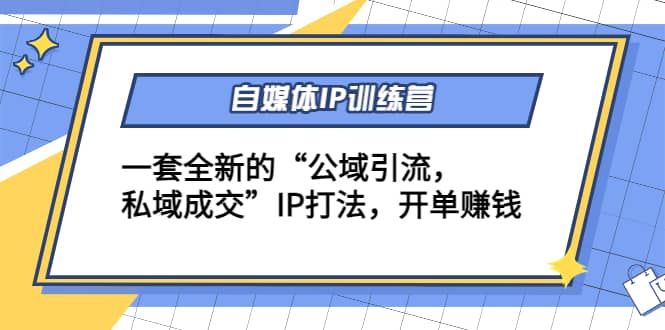 自媒体IP训练营(12+13期)一套全新的“公域引流，私域成交”IP打法-优创网