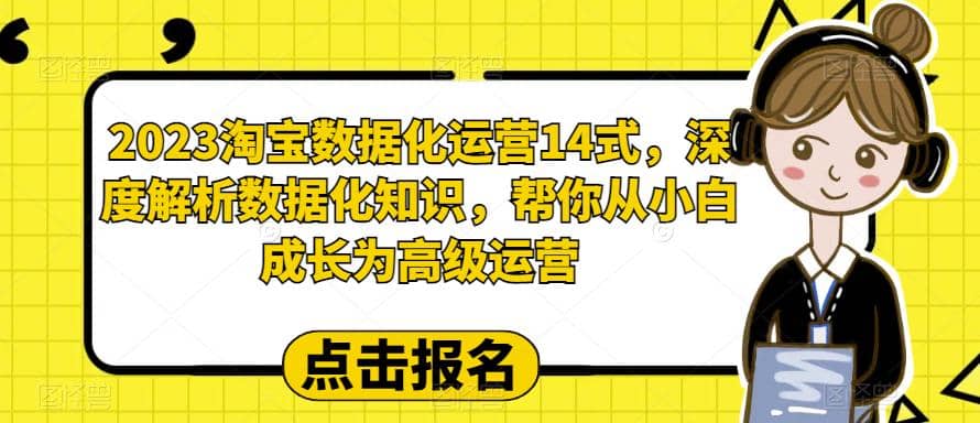 2023淘宝数据化-运营 14式，深度解析数据化知识，帮你从小白成长为高级运营-优创网