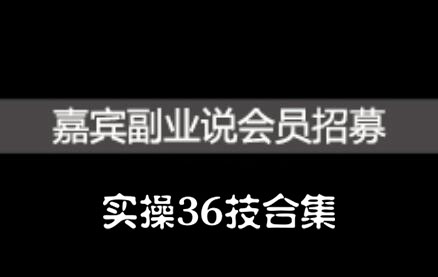 嘉宾副业说实操36技合集，价值1380元-优创网