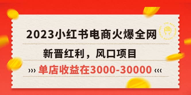2023小红书电商火爆全网，新晋红利，风口项目，单店收益在3000-30000-优创网