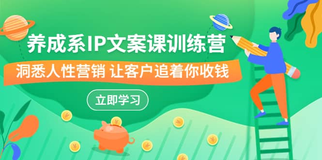 养成系-IP文案课训练营，文案心法的天花板 洞悉人性营销 让客户追着你收钱-优创网