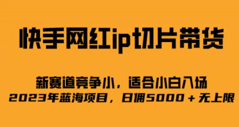 快手网红ip切片新赛道，竞争小事，适合小白 2023蓝海项目-优创网