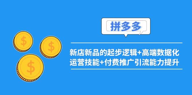 2022拼多多：新店新品的起步逻辑+高端数据化运营技能+付费推广引流能力提升-优创网