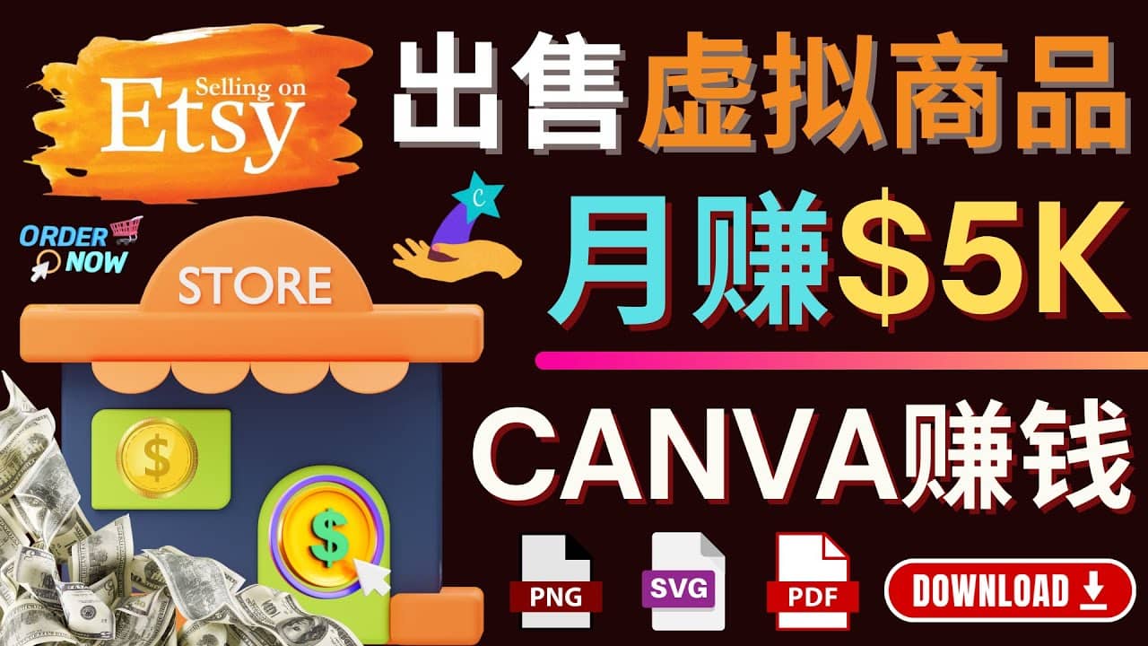 通过Etsy出售Canva模板，操作简单，收益高，月赚5000美元-优创网