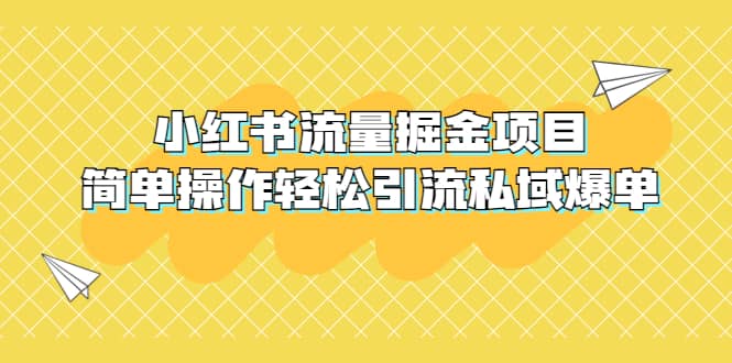 外面收费398小红书流量掘金项目，简单操作轻松引流私域爆单-优创网