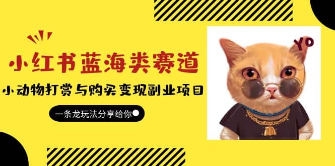 小红书蓝海类赛道：小动物打赏与购买变现副业项目，一条龙玩法分享给你-优创网