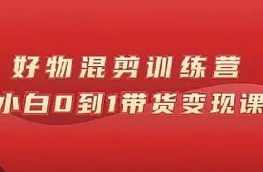万三好物混剪训练营：小白0到1带货变现课-优创网