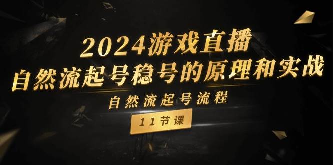 2024游戏直播-自然流起号稳号的原理和实战，自然流起号流程（11节）-优创网