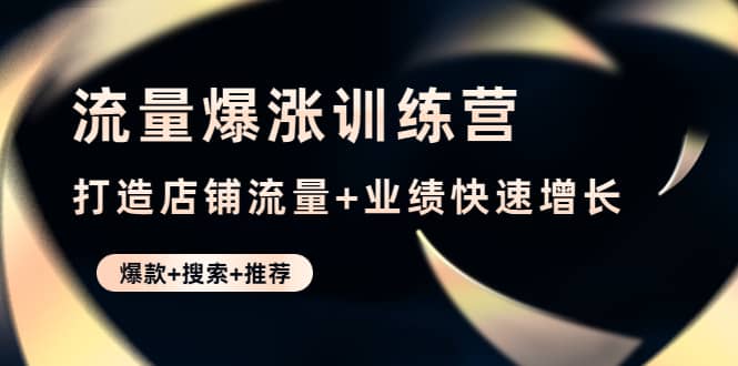 流量爆涨训练营：打造店铺流量+业绩快速增长 (爆款+搜索+推荐)-优创网