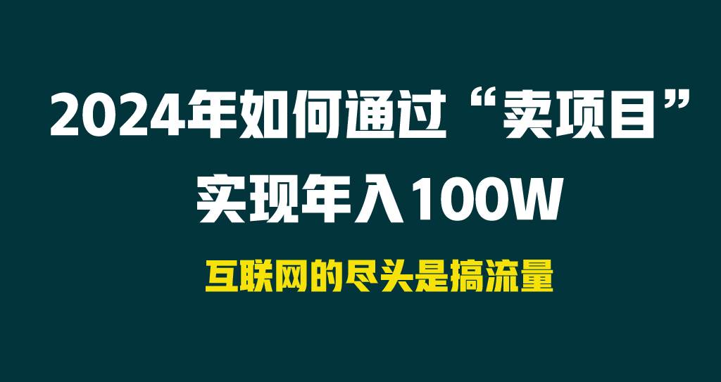 2024年如何通过“卖项目”实现年入100W-优创网
