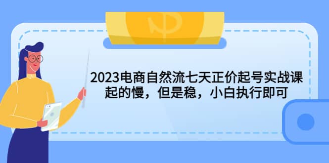 2023电商自然流七天正价起号实战课：起的慢，但是稳，小白执行即可-优创网