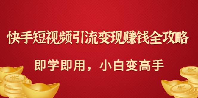 快手短视频引流变现赚钱全攻略：即学即用，小白变高手（价值980元）-优创网