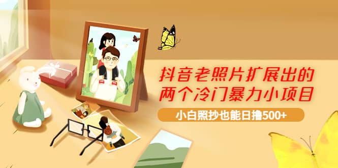 抖音老照片扩展出的两个冷门暴力小项目，小白照抄也能日撸500+-优创网