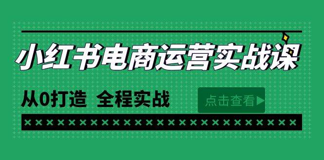 最新小红书·电商运营实战课，从0打造  全程实战（65节视频课）-优创网