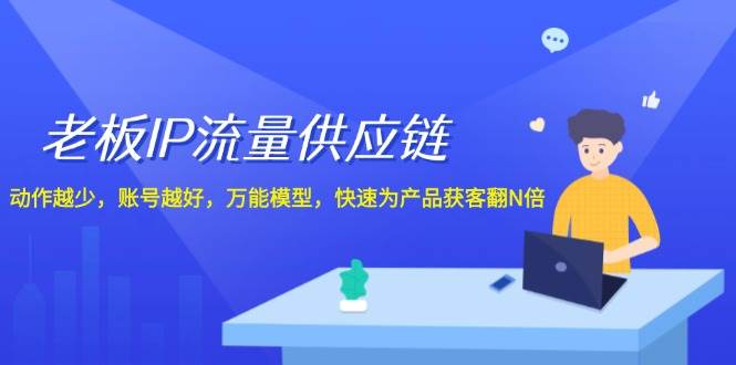 老板 IP流量 供应链，动作越少，账号越好，万能模型，快速为产品获客翻N倍-优创网