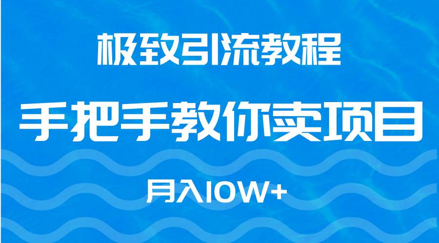 极致引流教程，手把手教你卖项目，月入10W+-优创网