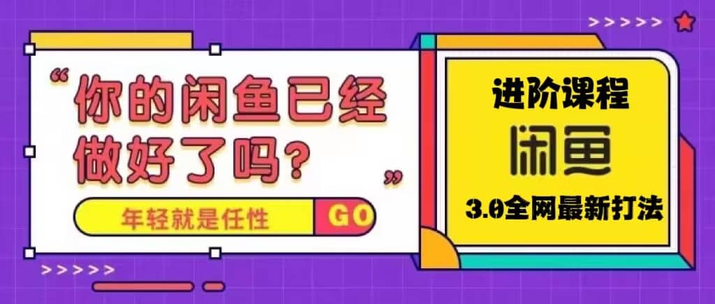 火爆全网的咸鱼玩法进阶课程，咸鱼进阶课程-优创网