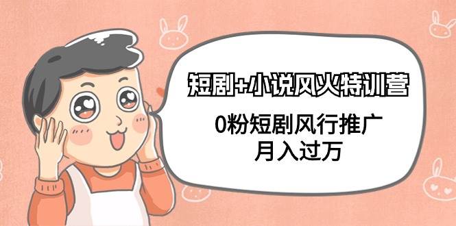 短剧+小说风火特训营，0粉短剧风行推广，月入过万（102节课）-优创网