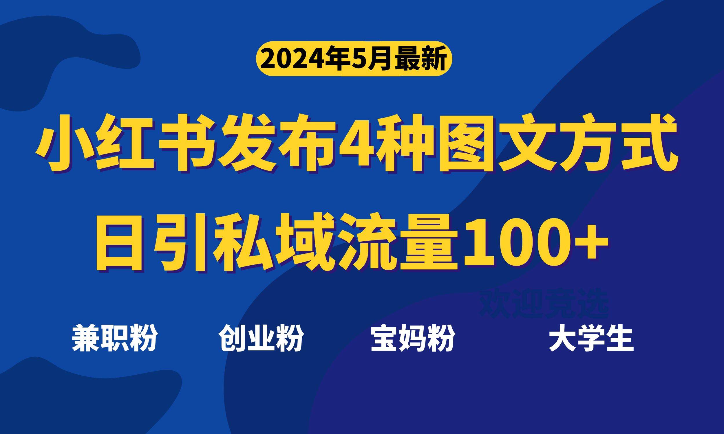 最新小红书发布这四种图文，日引私域流量100+不成问题，-优创网