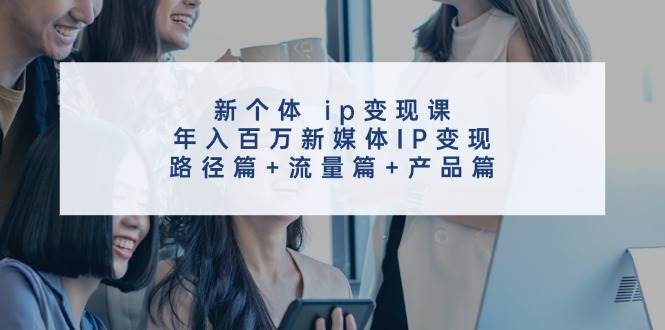 新个体 ip变现课，年入百万新媒体IP变现，路径篇+流量篇+产品篇-优创网