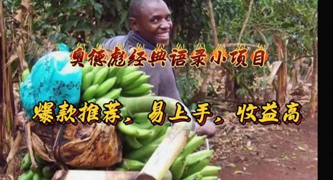 奥德彪经典语录小项目，爆款推荐，易上手，收益高-优创网