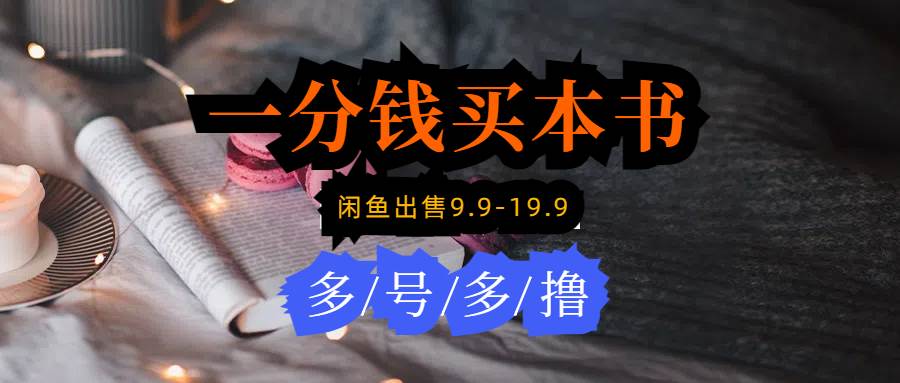 每天花1分钱买一本书，闲鱼出售9.9-19.9不等，多账号多撸 新手小白均可操作-优创网