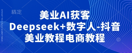 美业AI获客Deepseek+数字人-抖音美业教程电商教程-优创网